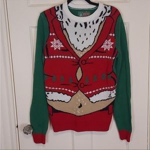 Ugly Chriastmas Sweater Unisex Santa's Belly Sweater